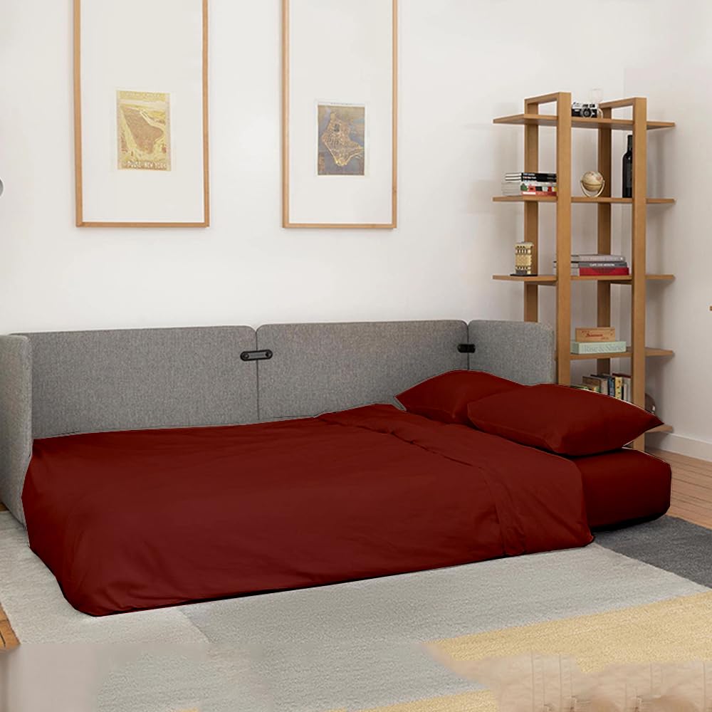 Sleeper Sofa Bed Sheet Set - 4 Pc'S Sleeper Sofa Sheet Set - Sleeper Sofa Sheets - 100% Burshed Microfiber Queen Sofa Bedsheets