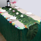 36Pcs Artificial Tropical Palm Leaves Large Size Bonus 2 Sheets/40Pcs Dot Glues,Fake Faux Palm Leaves Hawaiian Party Jungle Beac