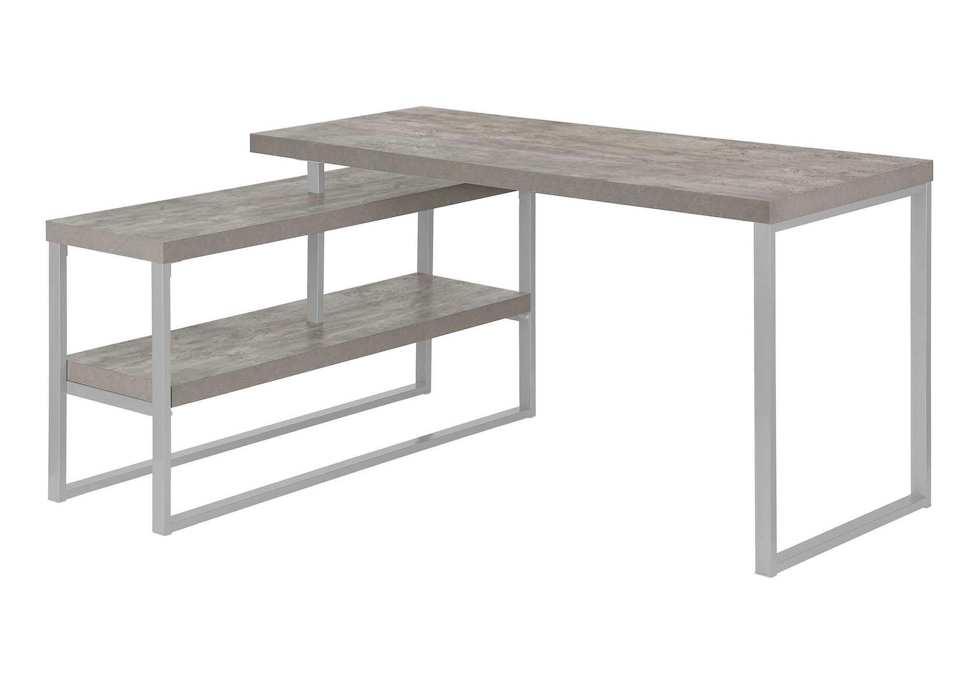 Monarch Specialties I 7586 Computer Desk, Home Office, Corner, Left, Right Set-up, Storage Shelves, 60 L, L Shape, Work, Laptop,