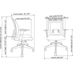 Lorell Soho Mid-Back Task Chair, Black