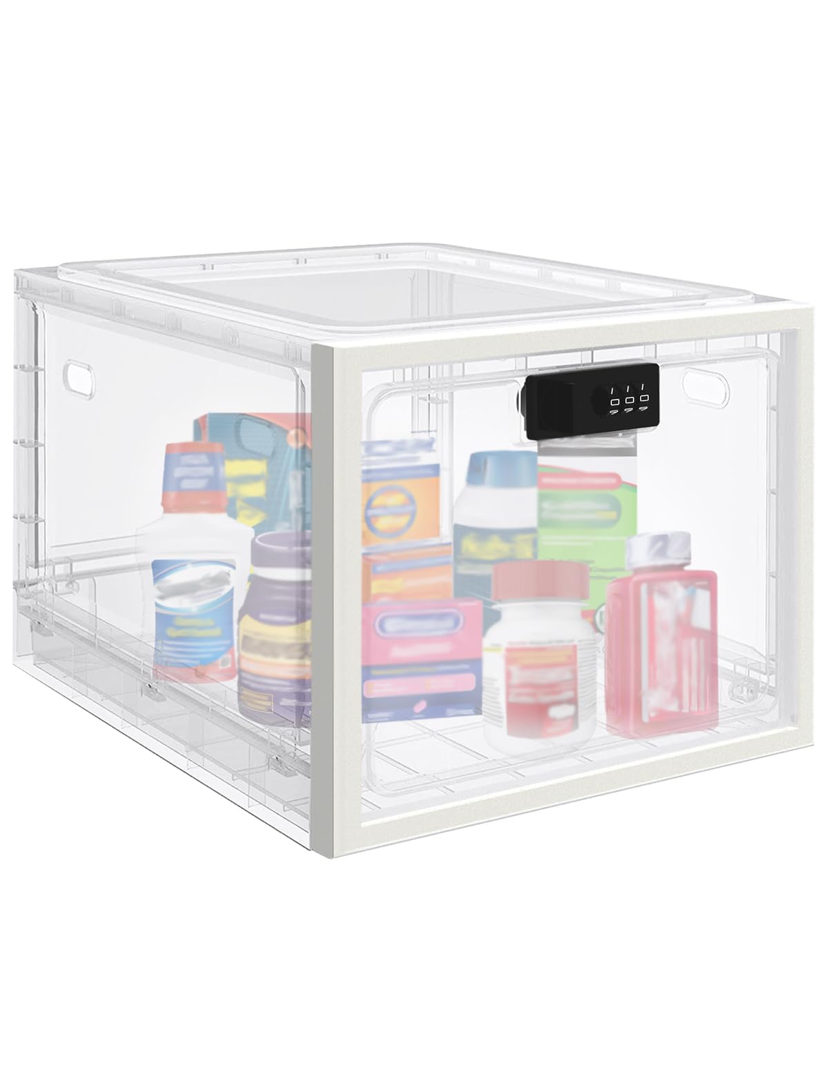 Biliitim Large Medicine Lock Box For Safe Medication, 5 Litres Lockable Storage Box For Snacks Food/Video Games, Phone Lock Boxe