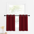 Nicetown Christmas Small Window Curtain Panels For Living Room Decor, Room Darkening Curtain Tiers For Basement Kitchen With Top