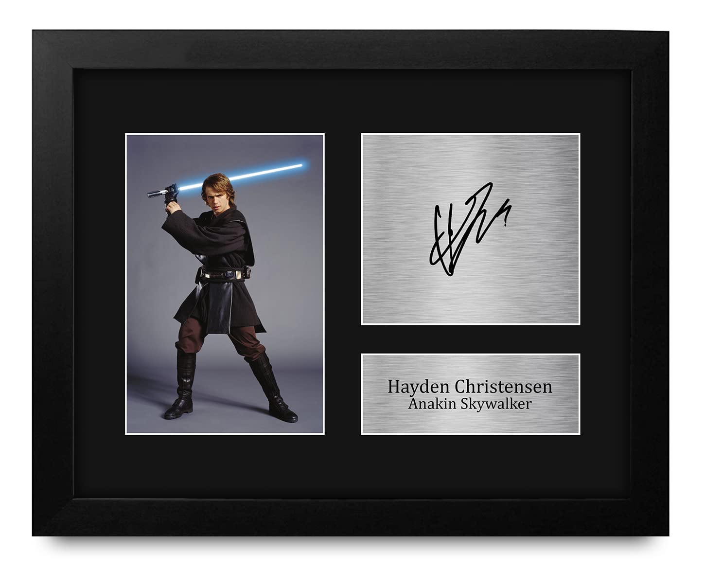 HWC Trading Hayden Christensen Gift USL Framed Signed Printed Autograph Star Wars Gifts Anakin Skywalker Print Photo Picture Dis
