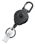 Uniclife Retractable Keychain Heavy Duty Carabiner Badge Holder Tactical Id Badge Reel For Up To 8 Oz With Stainless Steel Sprin