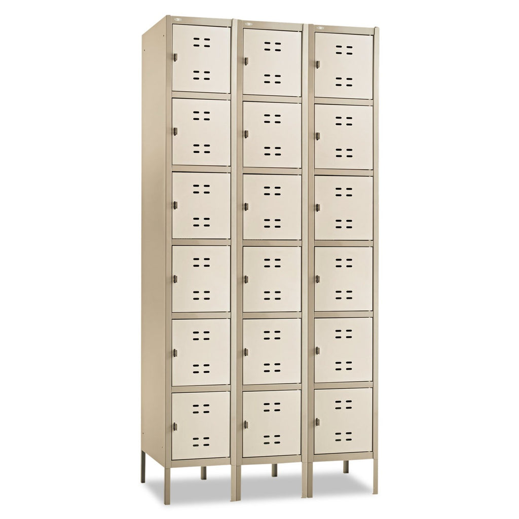 Safco Products Six Tier Box Locker, 3 Column, Tan