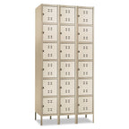 Safco Products Six Tier Box Locker, 3 Column, Tan