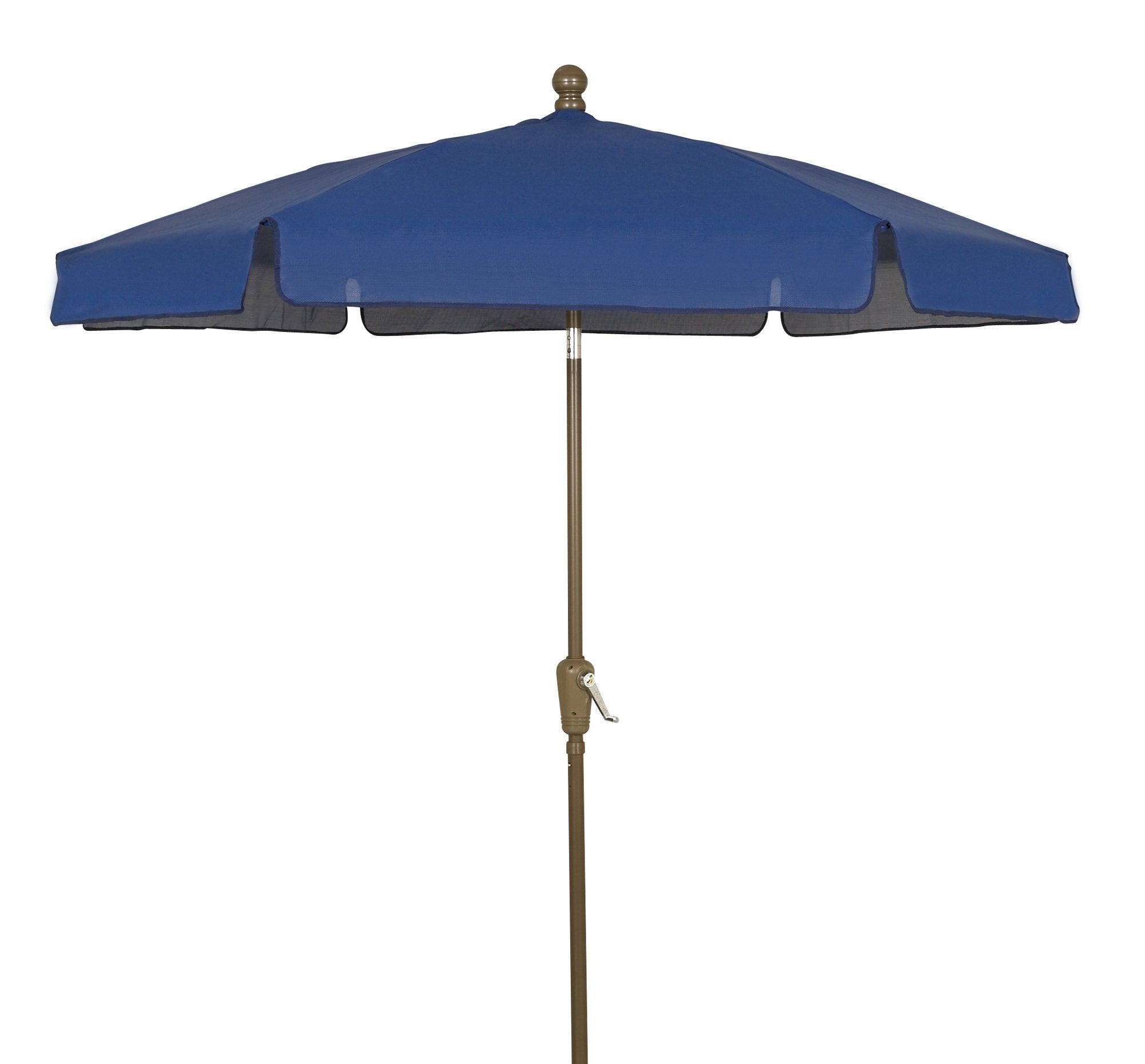 FiberBuilt Umbrellas Garden Umbrella, 7.5 Foot Navy Canopy and Champagne Bronze Pole