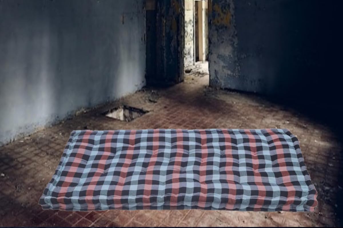 Homychair 2 inch Qulit Multicolor Gadda Cotton Mattress 6x4