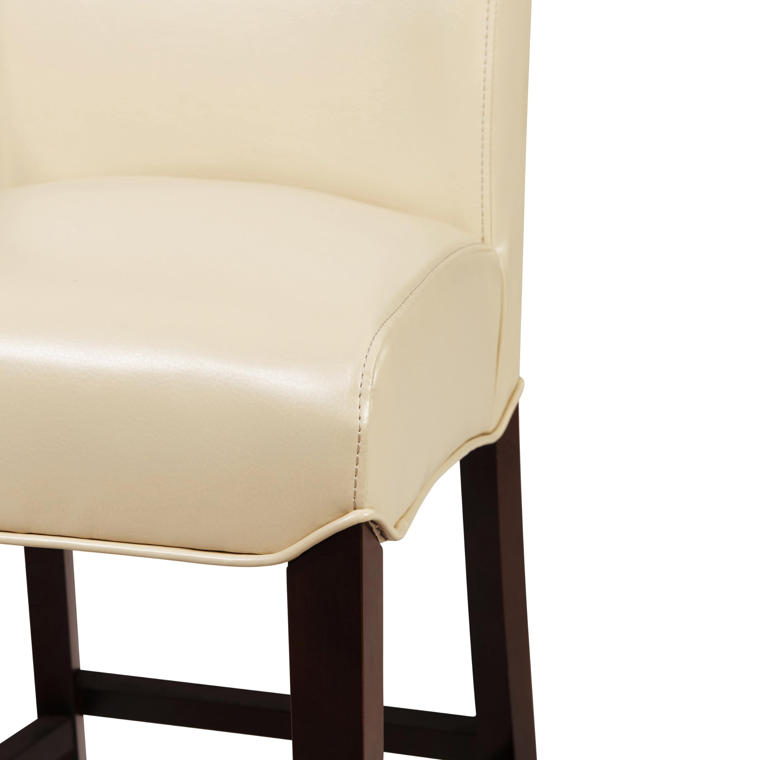 New Pacific Direct Milton Bonded Leather Counter Bar & Counter Stools, Cream