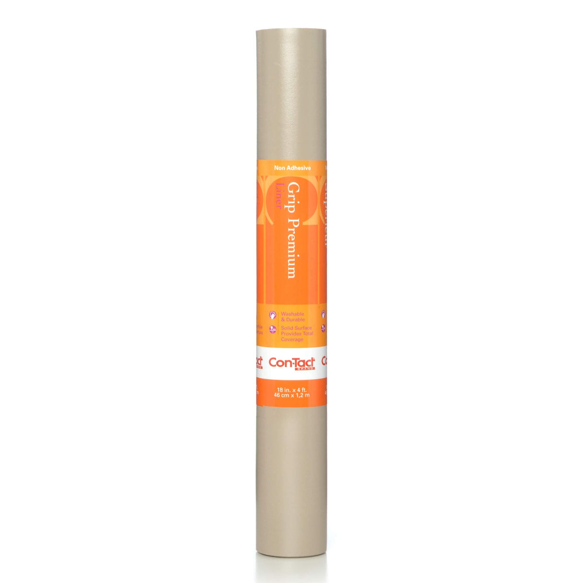 Con-Tact Brand Thick and Non-Adhesive Drawer Liner Multi-Purpose and Easy to Use, 18' x 4' (Pack of 1 Roll), Taupe