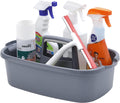 LOOKMINT Grey Shower Caddy Basket Plastic Storage Basket with Handles Storage Bins Shower Storage Organizer for Bathroom, Colleg