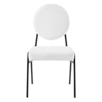 Modway Craft Fabric Upholstered Side Dining Chair in Black White