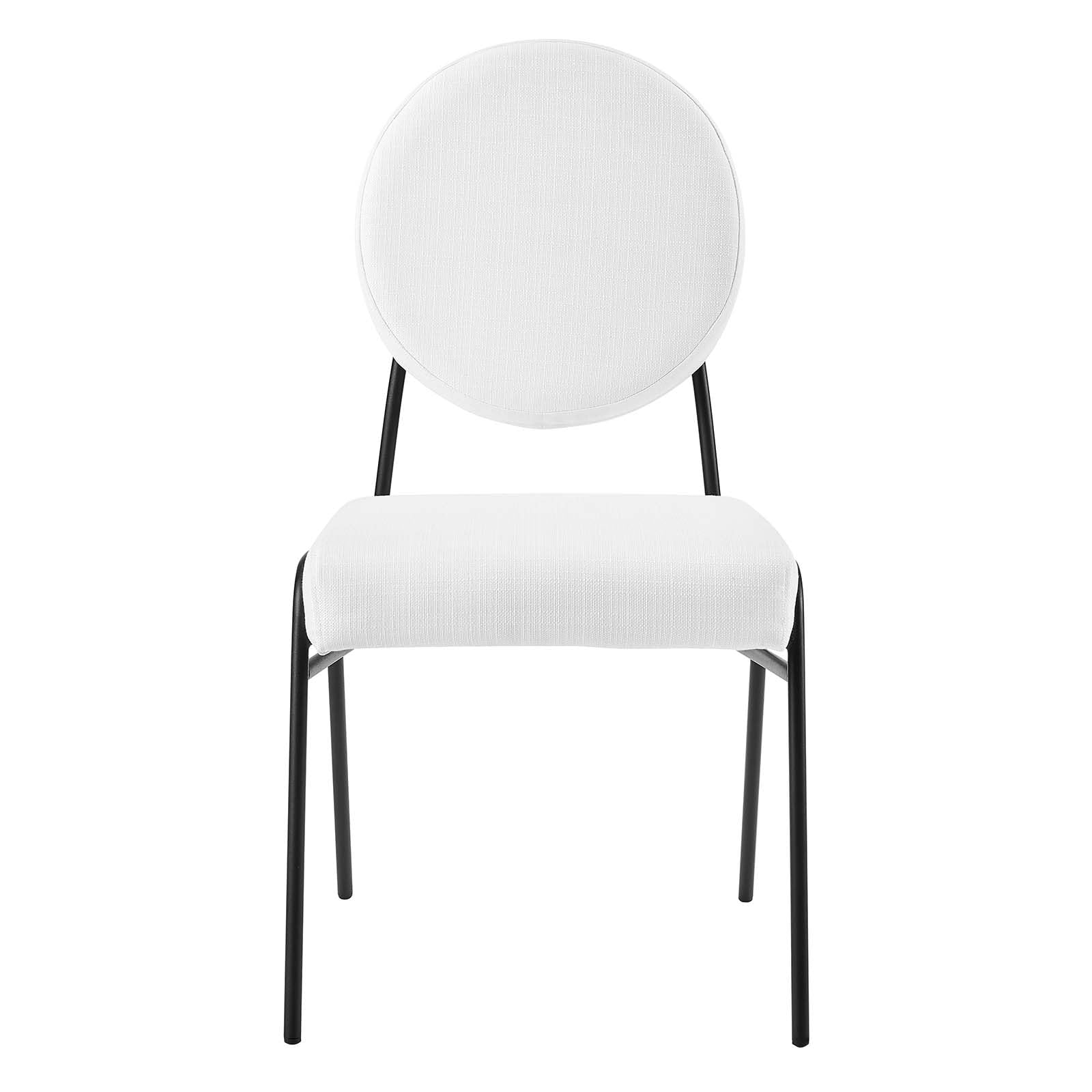 Modway Craft Fabric Upholstered Side Dining Chair in Black White