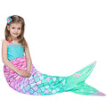 Wernnsai Mermaid Tail Blanket - Mermaid Wearable Blankets For Kids Girls Soft Flannel Mermaid Scale Sleeping Bags All Seasons Bl