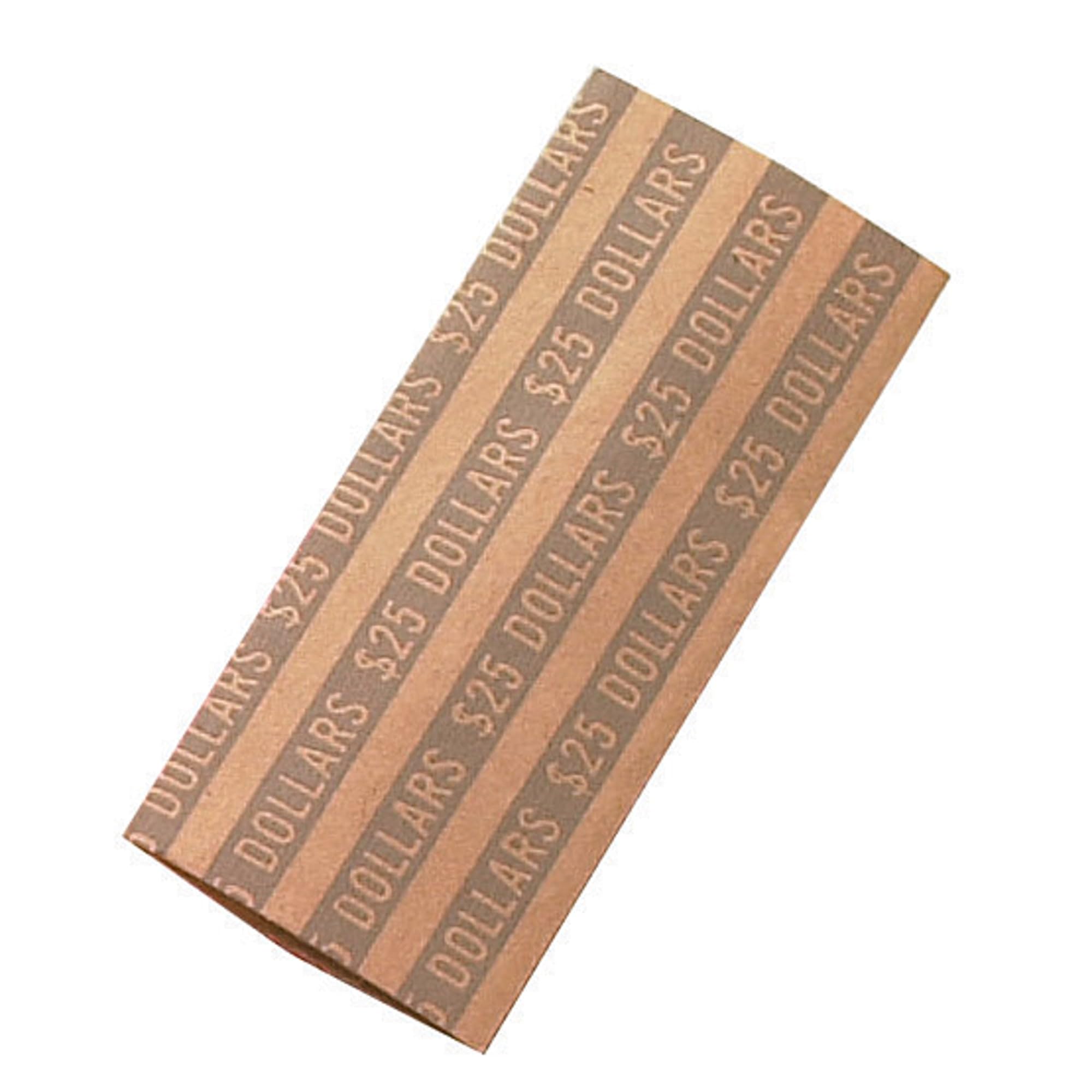 Coin-Tainer Flat Tubular Coin Wrappers, Dollars, Gray, Box Of 1,000