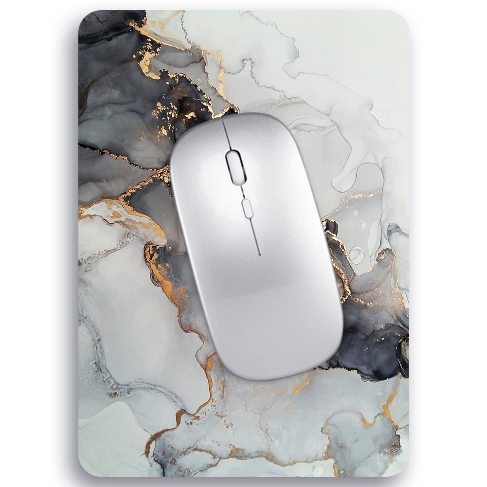 Audimi Small Mouse Pad 6 X 8 Inch, Mini Mouse Pad Thick For Laptop Wireless Mouse Home Office Travel, Portable & Washable (Grey