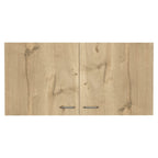 Salento Double Door Wall Cabinet with 2 Inner Shelves, White/Light Oak