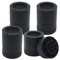 HANIHUA 4 Sets Black Round Furniture Risers, Heavy Duty Bed Risers Lifts Height 1'', 2'', 3 inch, Adjustable Bed Lifts Risers fo
