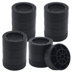 HANIHUA 4 Sets Black Round Furniture Risers, Heavy Duty Bed Risers Lifts Height 1'', 2'', 3 inch, Adjustable Bed Lifts Risers fo