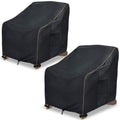 Lsongsky Patio Adirondack Chair Cover 2 Pack,Waterproof Heavy Duty Outdoor Chair Covers,Patio Adirondack Chair Cover For Outdoor Chair,(30 W X 34 D X 36 H Inches),Black