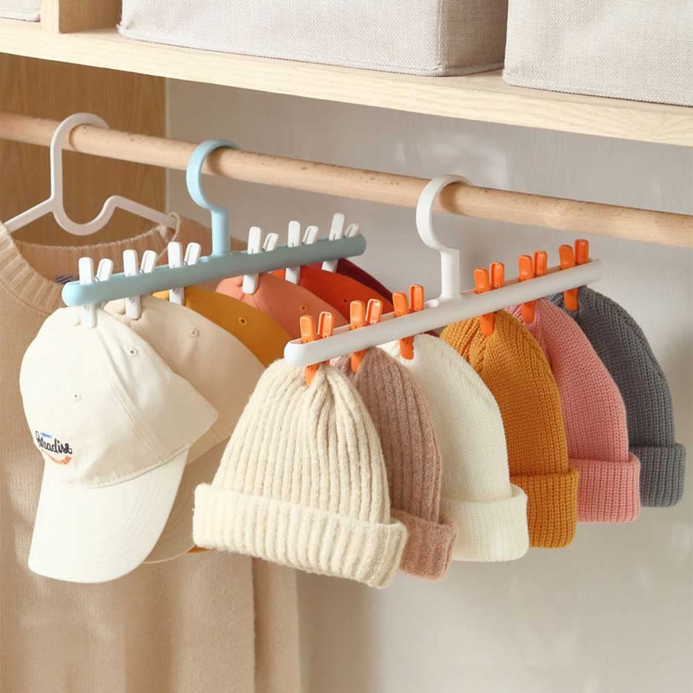 YYPDC Hat Rack for Baseball Caps Hat Organizer Holder for Hanger Room Closet Display 8 Hat Storage Clips for Hang Ball Caps Wint