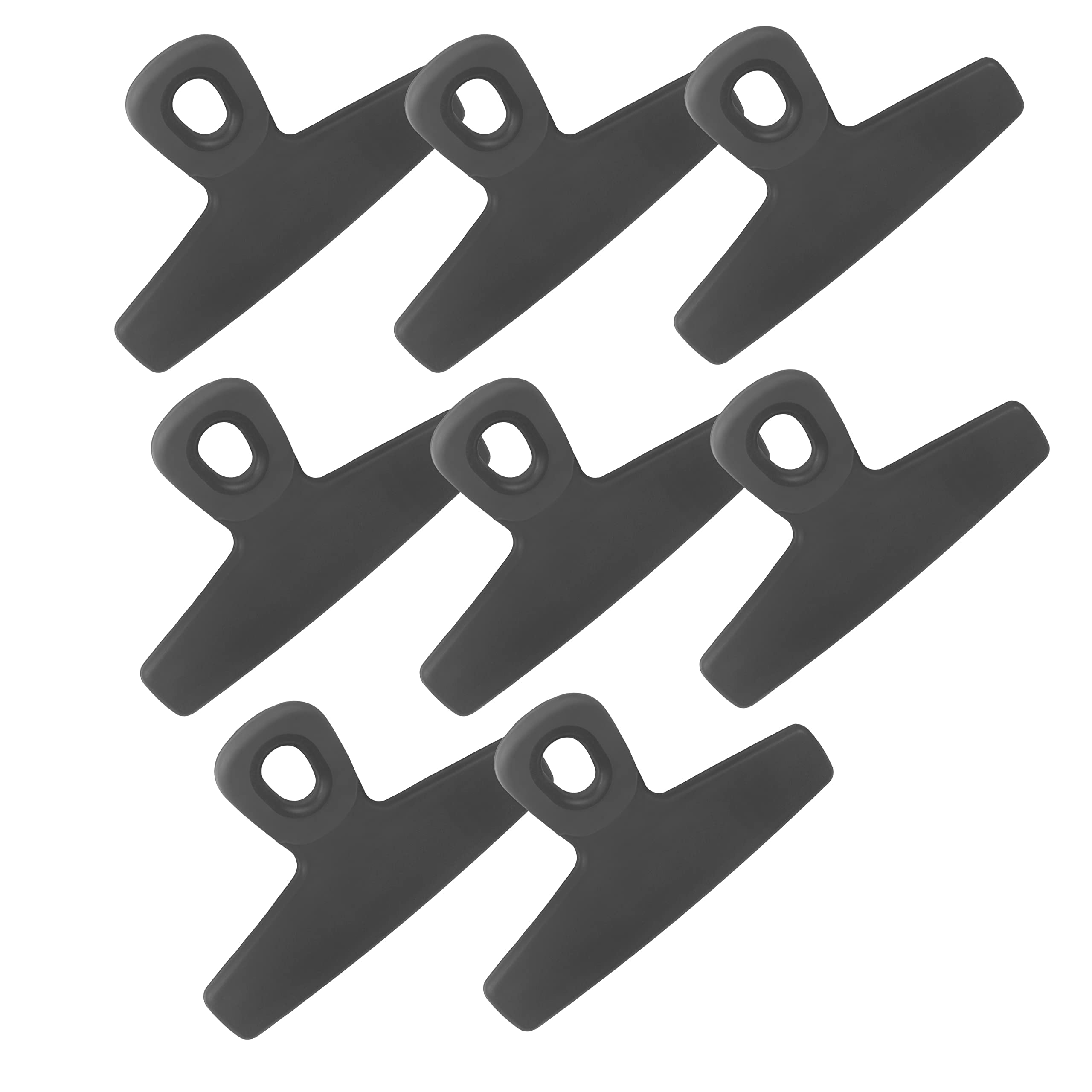 Cook With Color Wide Heavy Duty Chip Clips - Large Bag Clips For Food Storage With Air Tight Seal Grip, Pack Of 8, Black