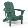 Westintrends Outdoor Adirondack Chair, Plastic Fire Pit Chair, Weather Resistant Folding Patio Lawn Chair For Outside Deck Garden Backyard Balcony, Dark Green