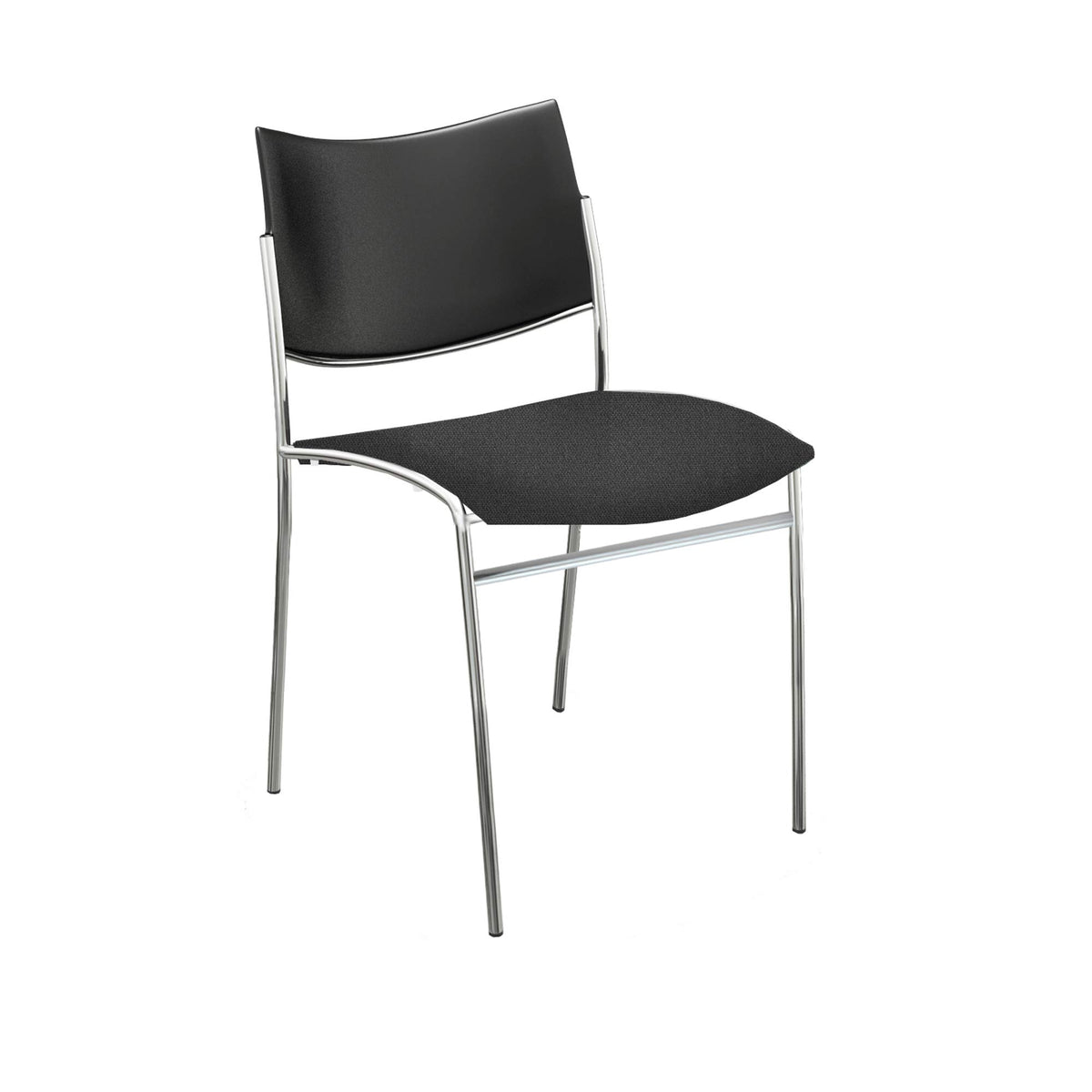 Mayline Escalate Stack Chair Plastic Seat And Back, (Qty. 4), White