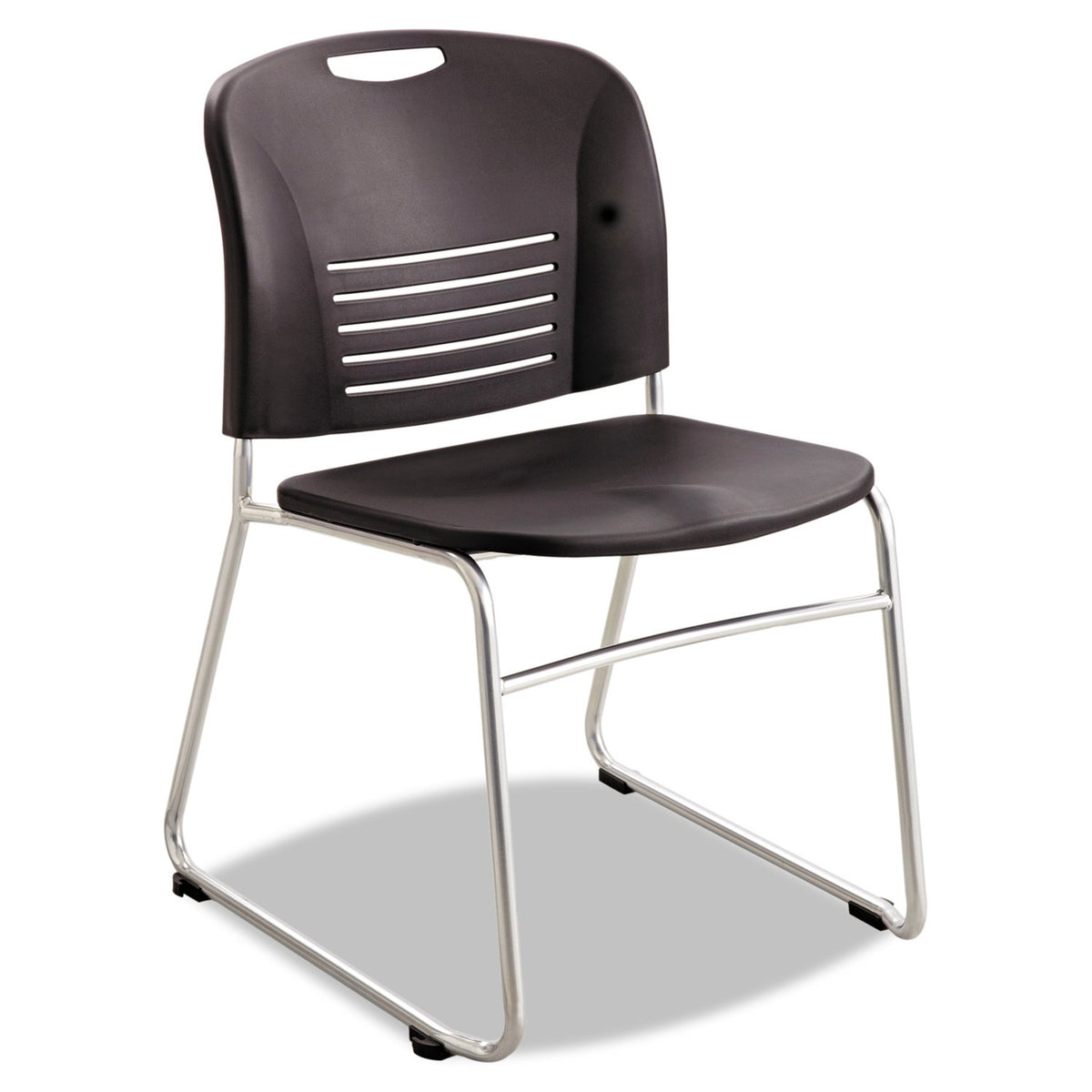 Safco Products Vy Stack Chair 4292Gn, Green, Rated Up To 350 Lbs., Sturdy Steel Frame, Polypropylene Shell