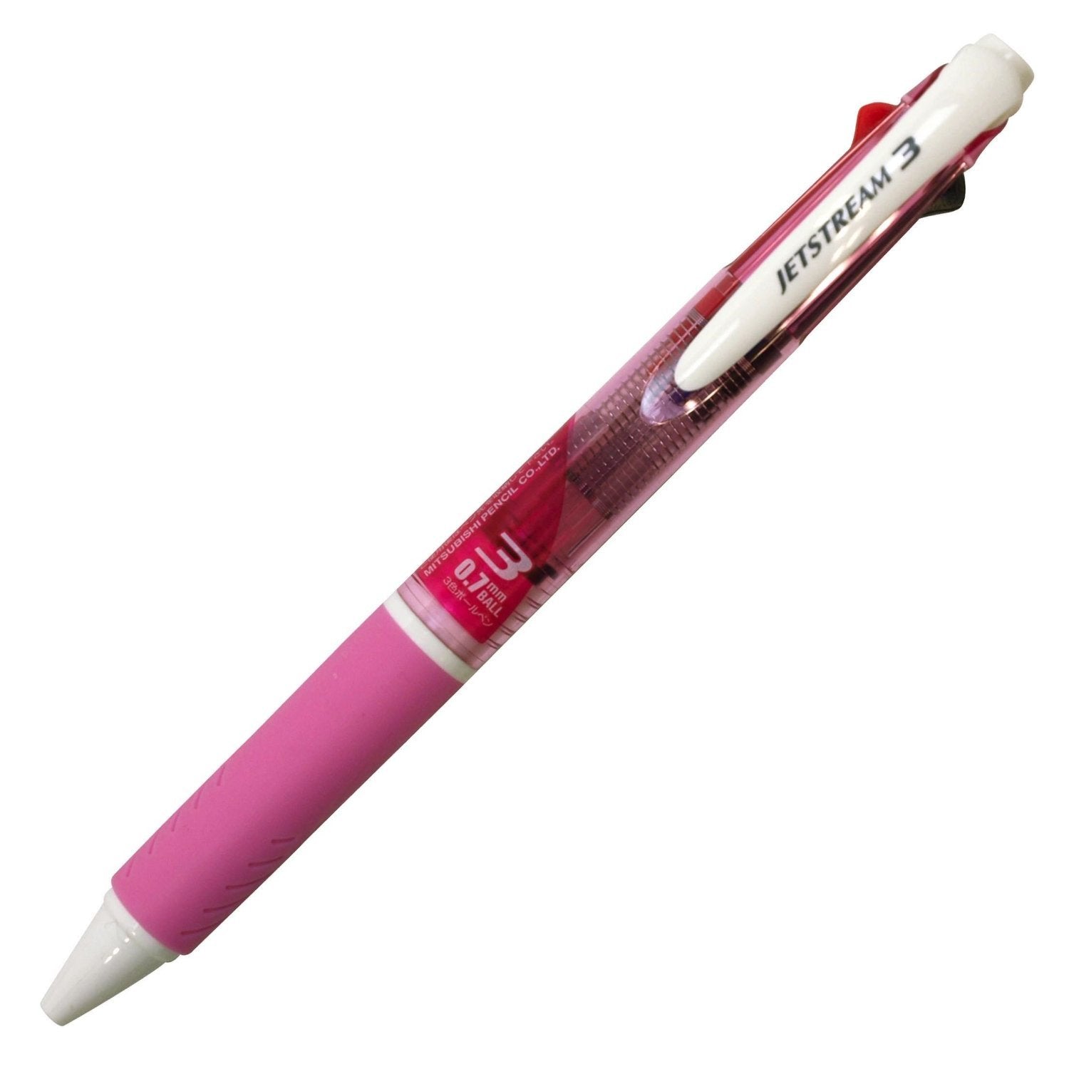 Uni Ballpoint Pen Jetstream 3 Color Black, Red, Blue Ink 0.7Mm, Pink (Sxe340007.13)