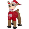 42 Inflatable Airblown Standing Rudolph in Santa Outfit