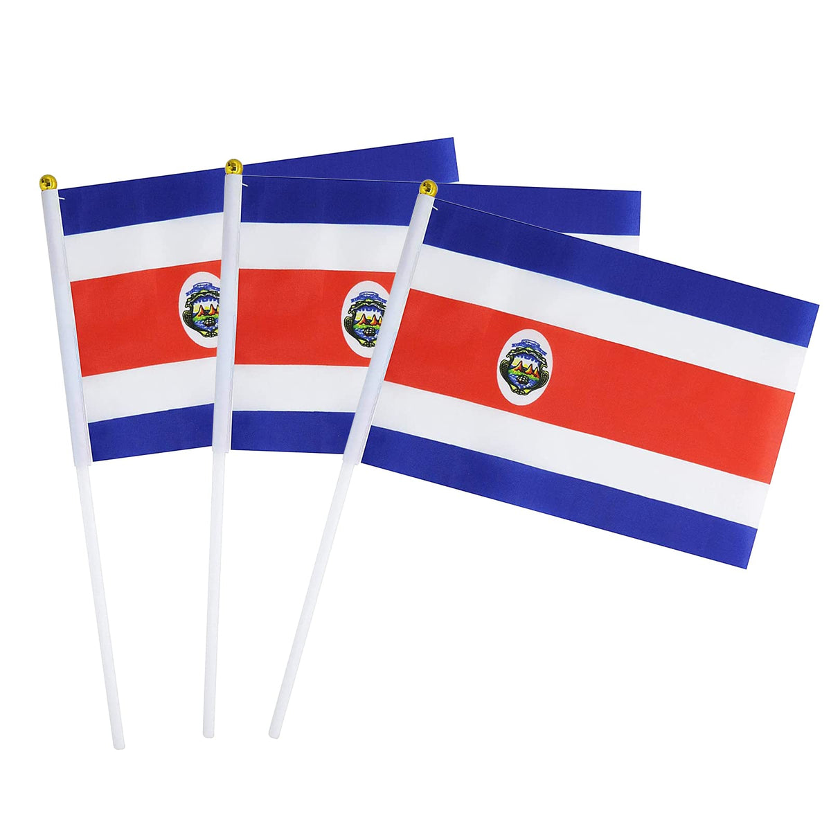 Costa Rica Flag Costa Rican Hand Held Small Mini Stick Flags Decorations International Country World Flags For Party Olympics Fe