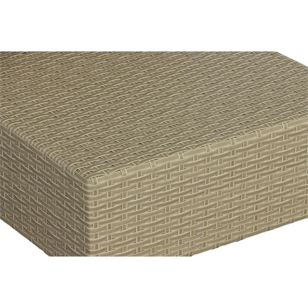 Progressive Furniture I747-CT Brown Shelter Island Wicker Square Cocktail Table