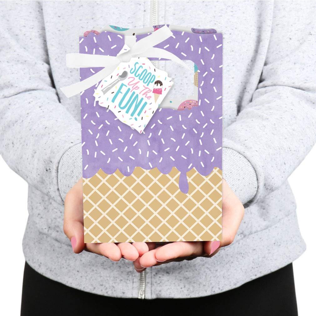 Big Dot Of Happiness Scoop Up The Fun - Ice Cream - Sprinkles Party Favor Boxes - Set Of 12