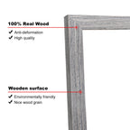 Kinlink Square 6X6 Picture Frames Grey, Solid Wood Frames With Acrylic Plexiglass For Pictures 4X4 With Mat Tabletop And Wall Mo