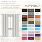 Koufall Taupe Curtains 84 Inch Length 2 Panels Set,Grommet Darkening Blackout Thermal Curtains For Winter Living Room Bedroom 84 Inches Long,Light Brown Coffee