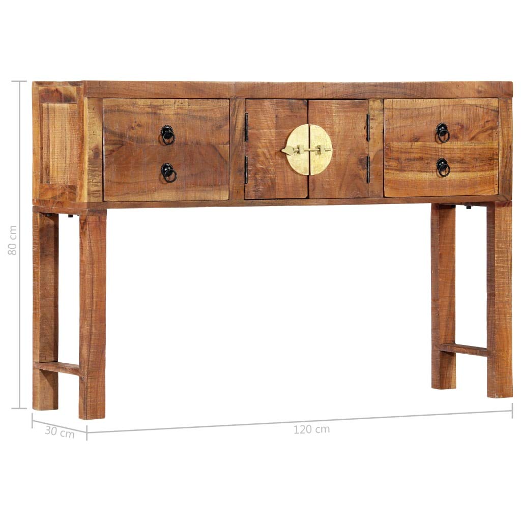 Jinxuny Console Table 47.2&quot;x11.8&quot;x31.4&quot; Solid Acacia Wood
