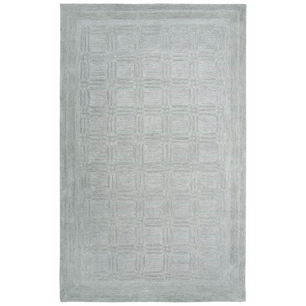 Rizzy Home Alora Decor Emerson 8' X 10' Squares Grey/Gray/Rust/Blue Hand-Tufted Area Rug