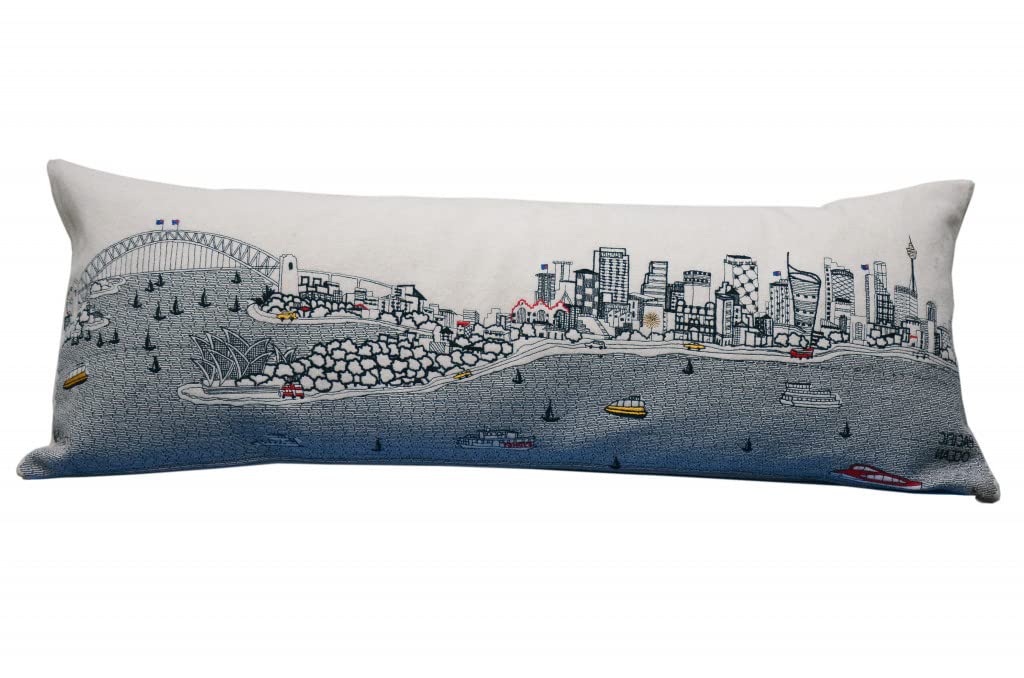 HomeRoots Cream 35' White Sydney Daylight Skyline Lumbar Decorative Pillow