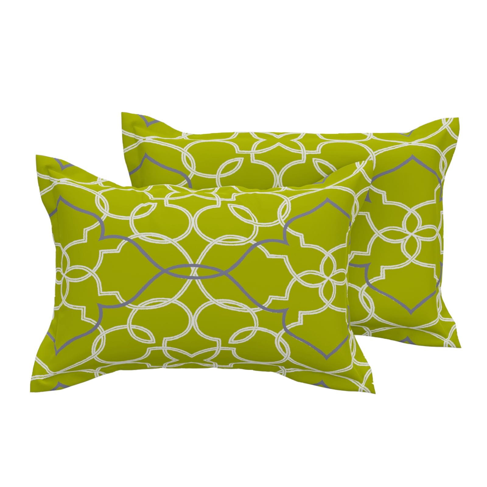 Huesland By Ahmedabad Cotton 144 Tc Cotton Pillow Covers Set Of 2  Green