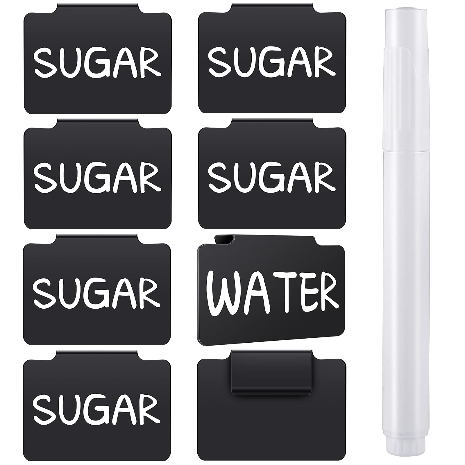 Plastic Basket Bin Label Clip On Removable Basket Label Kitchen Pantry Basket Label Clip With White Chalk Markers For Storage Fa