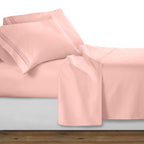 Clara Clark Bed Sheets, Premier 1800 Series 4 Piece Bed Sheet Set, Deep Pocket, Wrinkle, Fade, Stain Resistant, Luxury Soft Bedding Sheets & Pillowcases, Twin, Peach