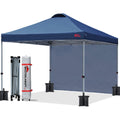 Mastercanopy Durable Pop-Up Canopy Tent With 1 Sidewall (10'X10',Navy Blue)