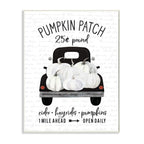 Stupell Industries Pumpkin Patch Farm Truck Sign Country Autumn Harvest, Designed by Lettered and Lined Art, 10 x 15, Wall Plaqu