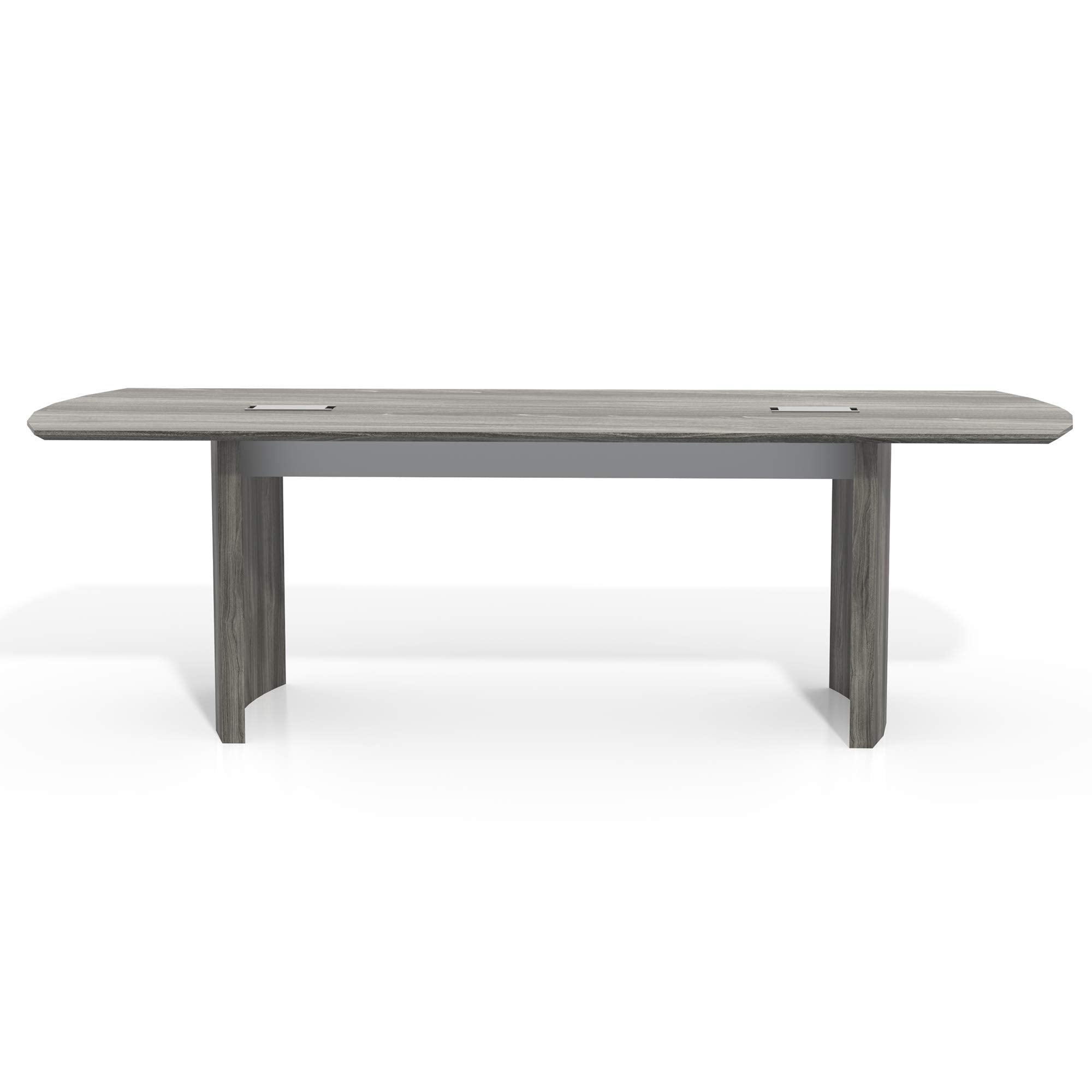 Safco Products Medina Modern Office Conference Meeting Room Table, 8', Gray Steel