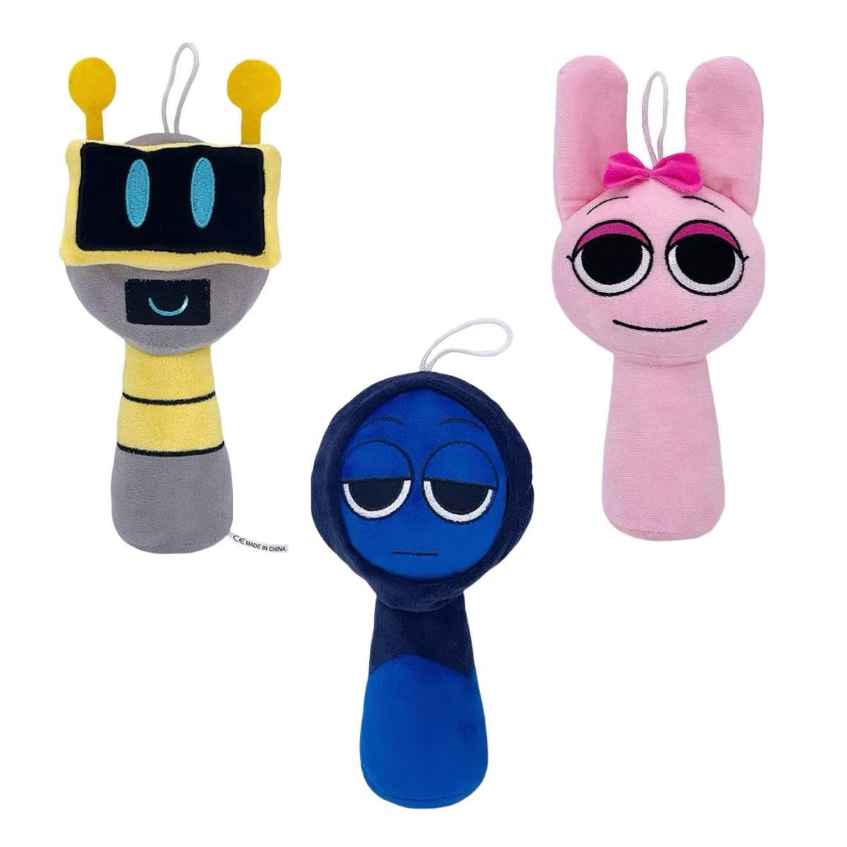 Sprunki Plush,10In Sprunki Game Plush, Realistic Cute Soft Stuffed Animal Doll Pillos Game Fans Boy Girl Kids(Sprunki-3Pcs-3)