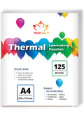 True-Ally (A4 Size - 125 Micron) Lamination Pouch Clear Glossy Thermal Transparent Waterproof 50 Sheets (Home & Office) (A4-125 