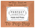 ThisWear Gift for Grandpa Best Get Promoted to Pop-Pop Natural Wood Engraved 4x6 Landscape Picture Frame Wood
