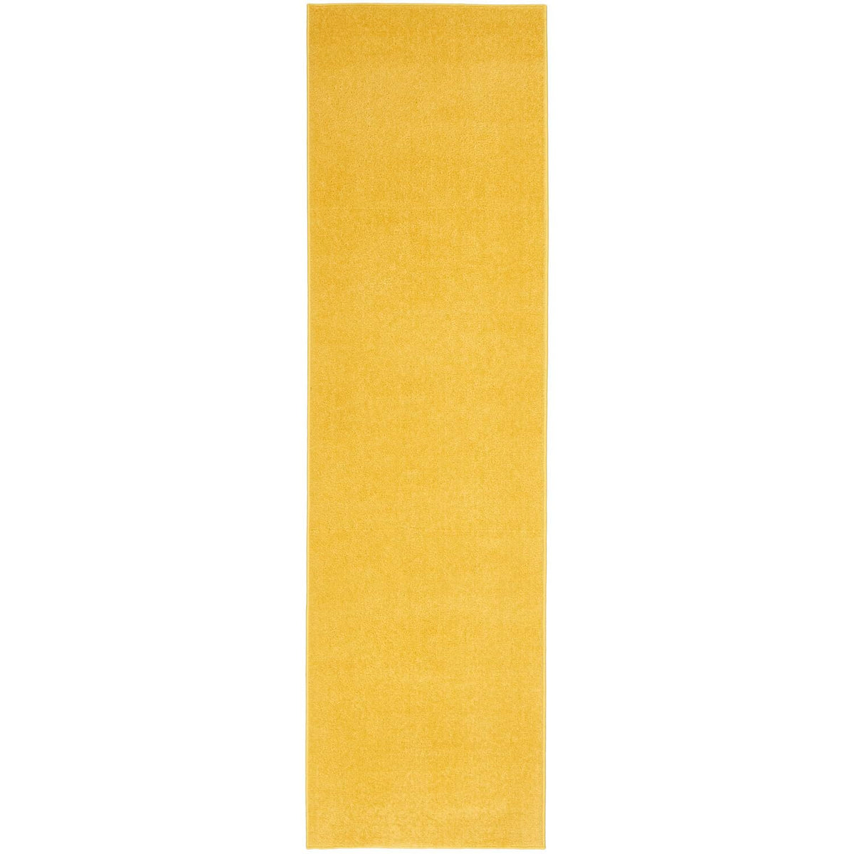 Nourison Essentials Indoor/Outdoor Yellow 2'2' X 10' Area Rug, Easy Cleaning, Non Shedding, Bed Room, Living Room, Dining Room,