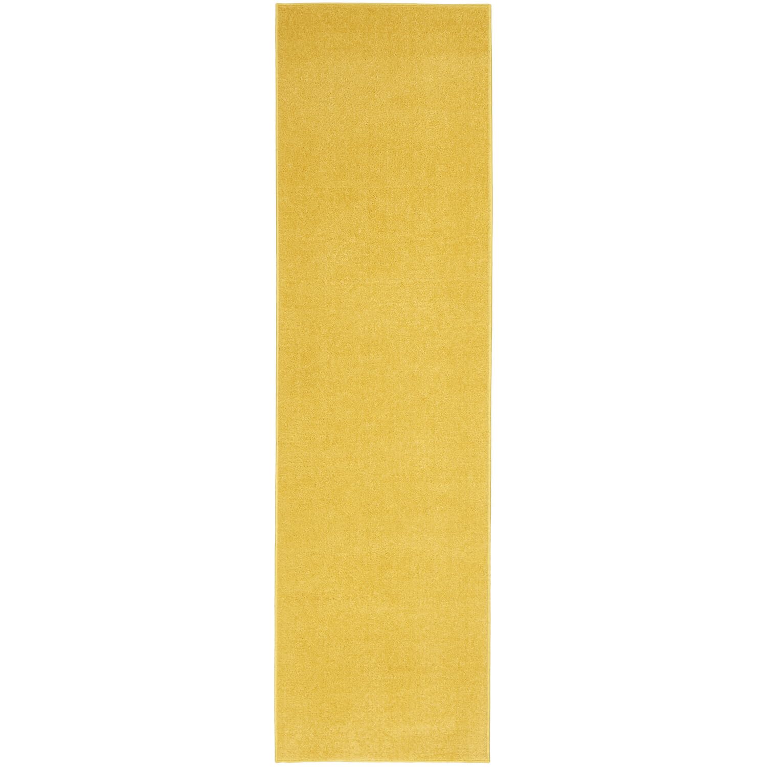 Nourison Essentials Indoor/Outdoor Yellow 2'2' X 10' Area Rug, Easy Cleaning, Non Shedding, Bed Room, Living Room, Dining Room,